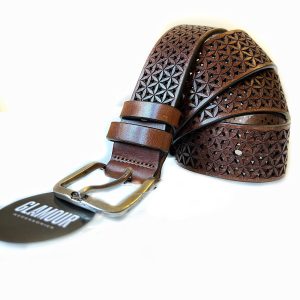 Cintura 4 cm uomo donna vera pelle laserata hipster MADE IN ITALY komodo