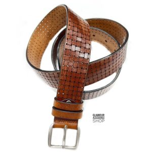 Cintura uomo donna vera pelle laserata vintage Capri MADE IN ITALY hipster