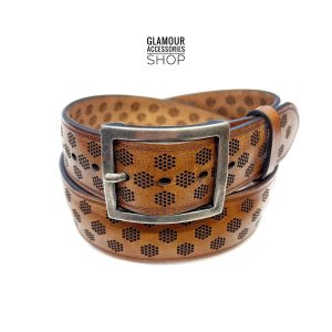 Cintura  uomo donna vera pelle laserata hipster vintage MADE IN ITALY kundun