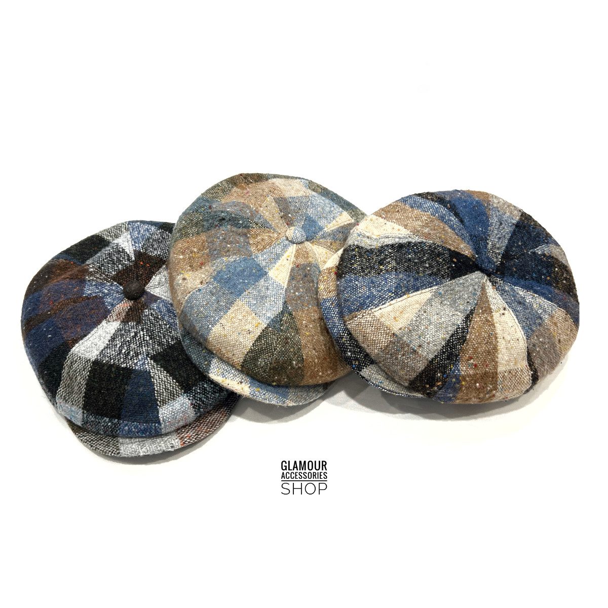 Coppola cappello invernale uomo donna 8 spicchi irlandese MADE IN ITALY multicolor MILANO - immagine 2