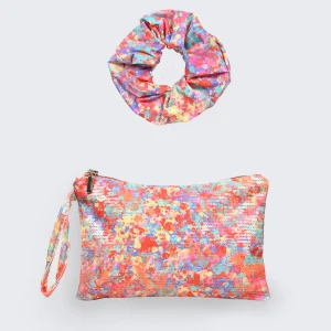Set Scrunchie + Pochette "Cristalli"