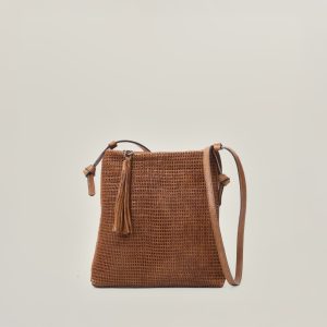 Ana – Borsa a tracolla in pelle intagliata “Osaka”