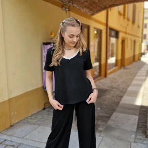 Maglia a maniche corte in viscosa