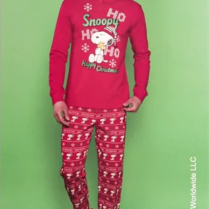 Pigiama uomo invernale NATALIZIO Snoopy Admas