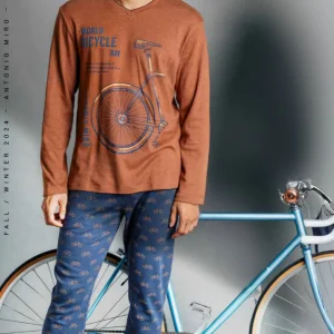 Pigiama uomo cotone invernale Admas bicicletta