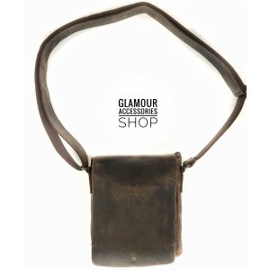 tracolla piccola pelle vintage artigianale italiano retro industrial